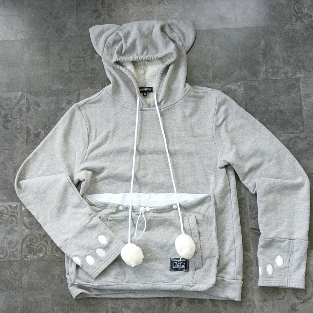 Cat Carrying Sweatshirt Hoodie Kangaroo Pet Pouch